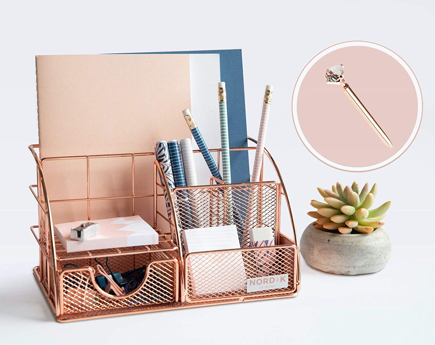 Rose Gold Office Accessories - Decorated Office